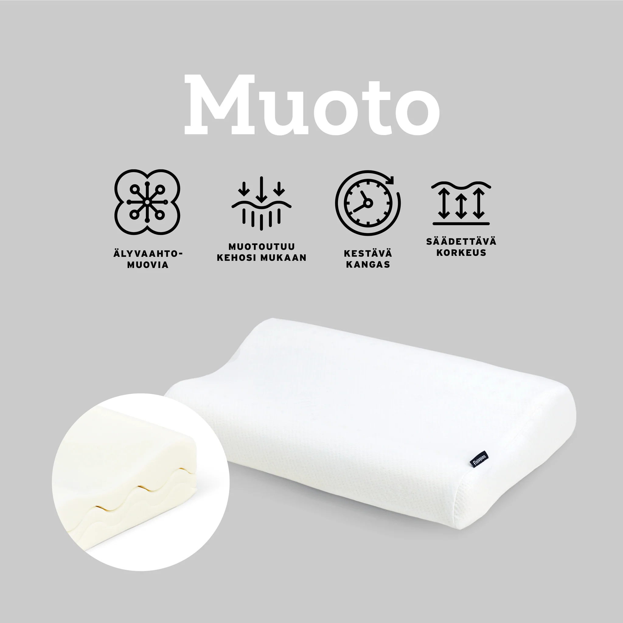 Muoto säädettävä ergonominen tyyny - Image 3